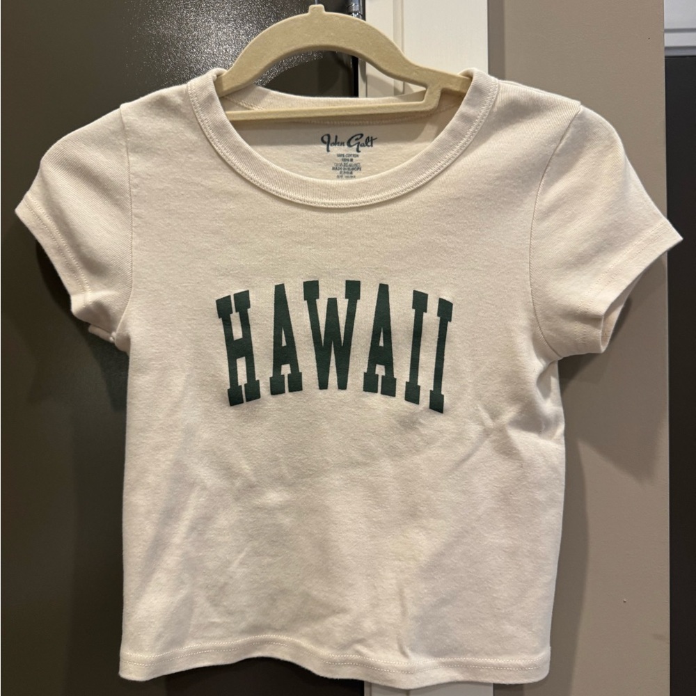 Brandy Melville Cream Graphic Tee